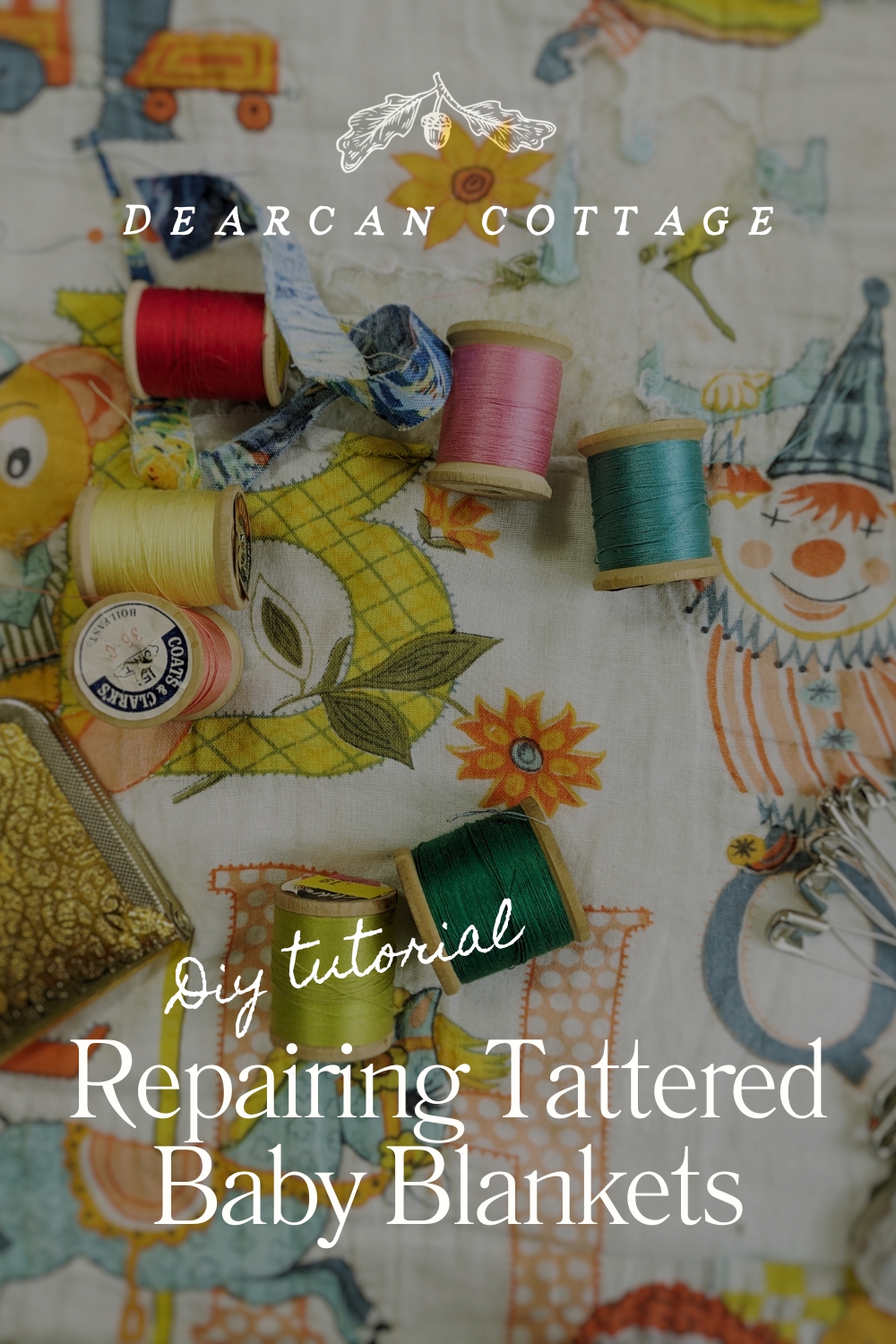 Sewing and mending baby blankets