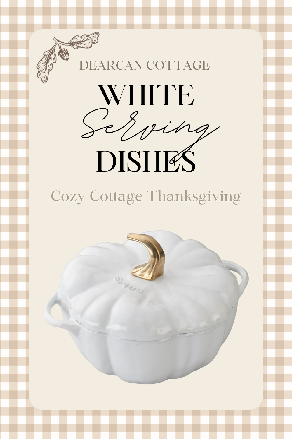 Pumpkin Dutch Oven -Cozy Cottage Thanksgiving Decor