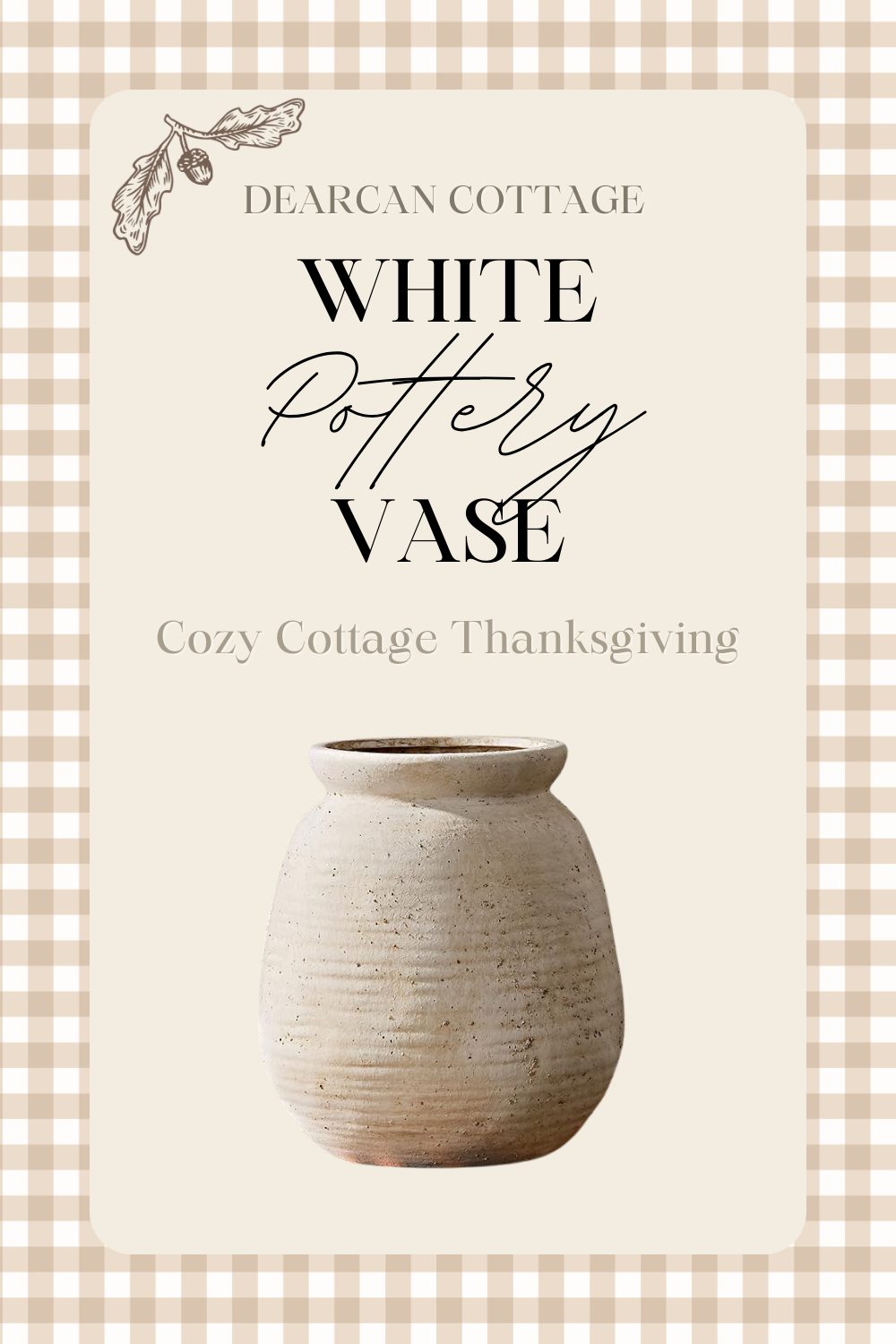 Matte White Pottery Vase Patina