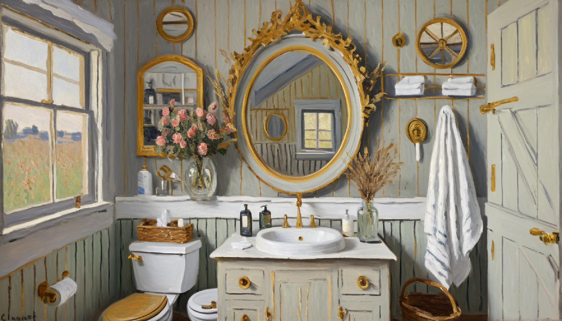 Clean Bathroom Mirror and Vanity