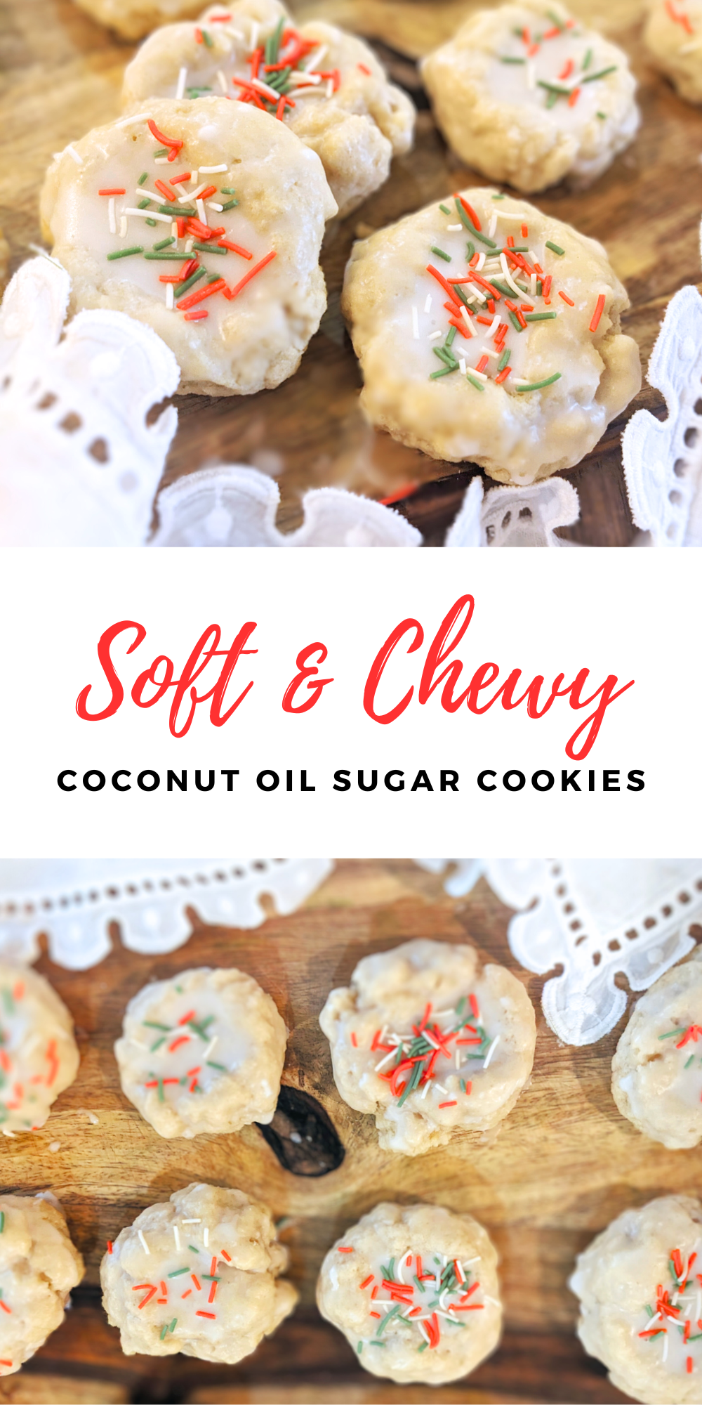 Pin this Coconut oil sugar cookies recipe