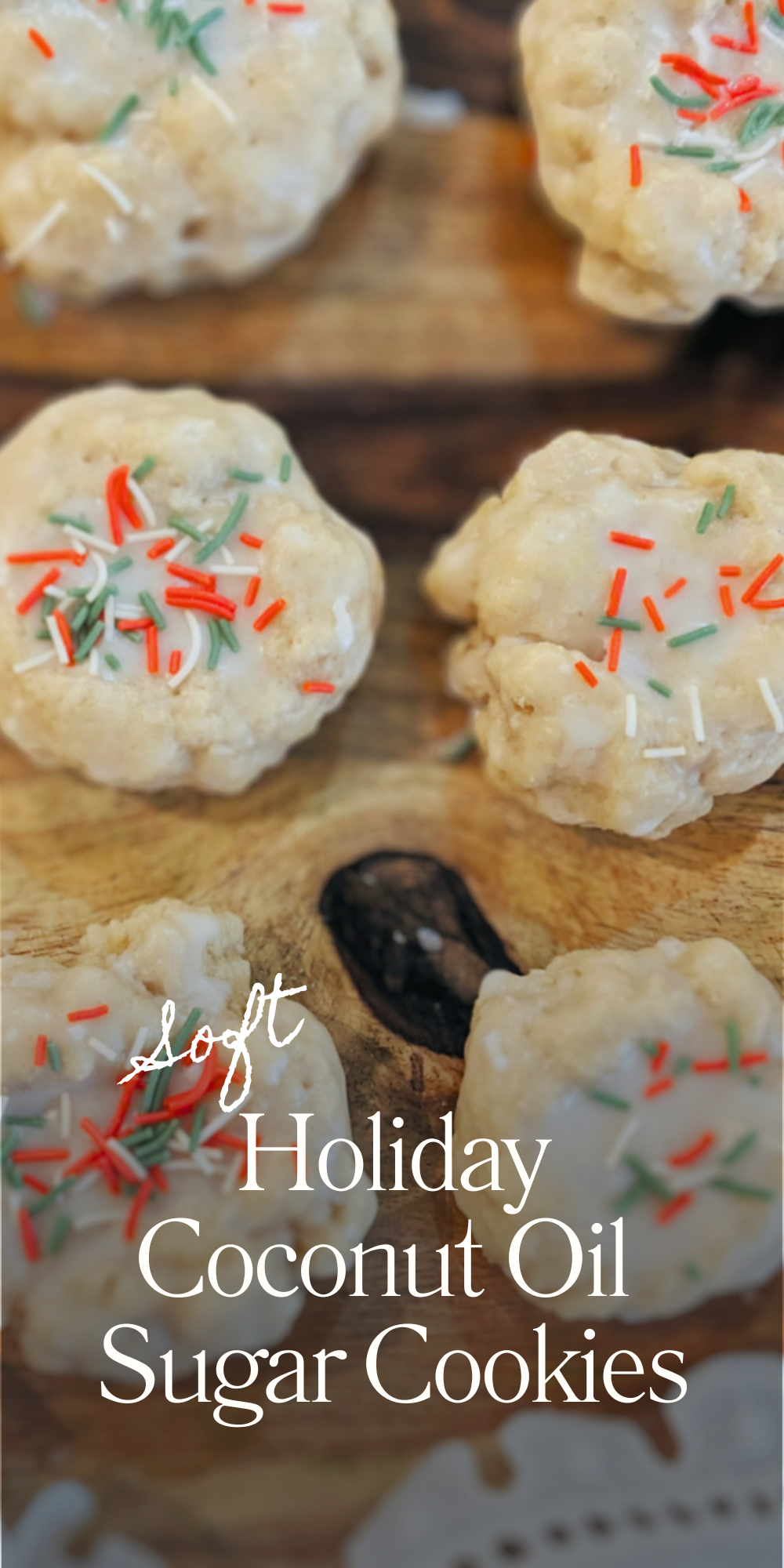 Pin this Coconut oil sugar cookies recipe