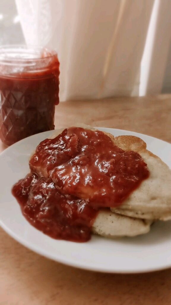 jam on pancakes