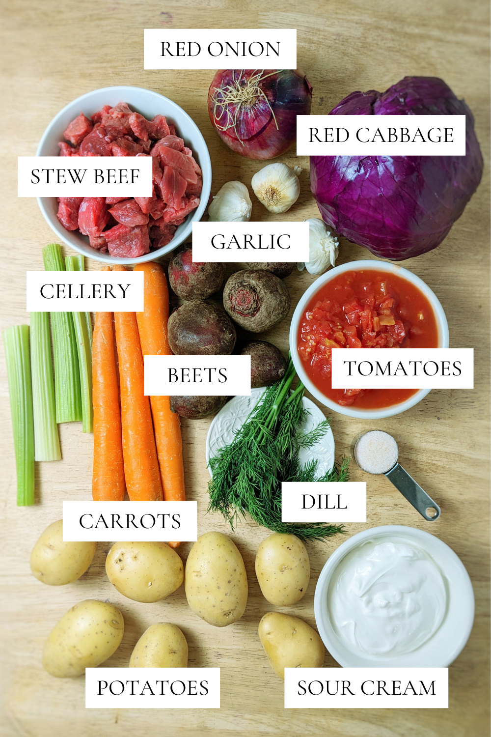borscht ingredients