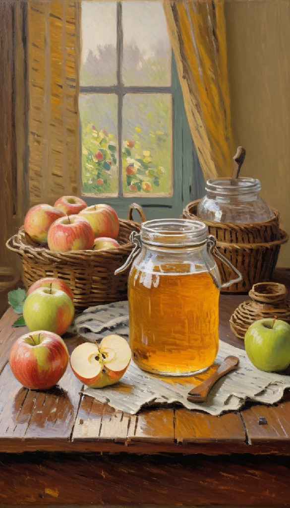 Jar of Apple cider vinegar