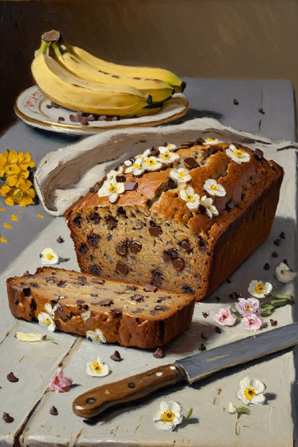 Chocolate Chip Banana Bread egg-free