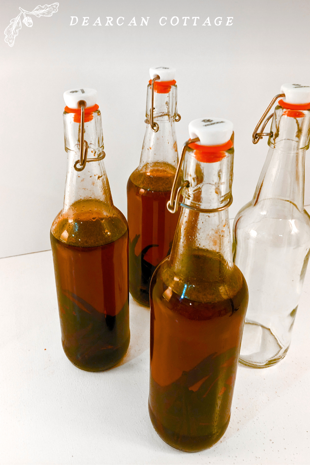 Bottles of vanilla extract