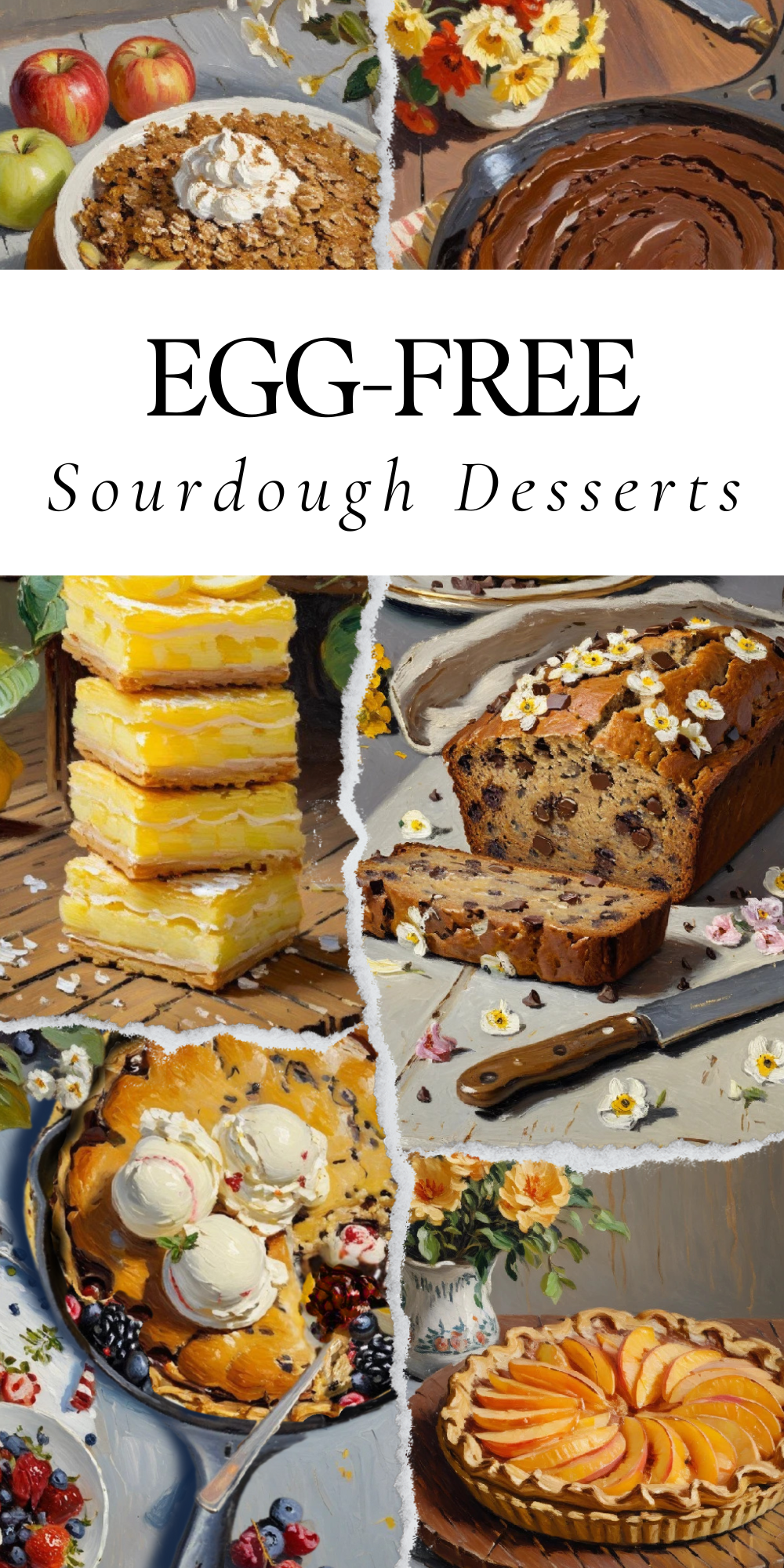egg-free sourdough desserts