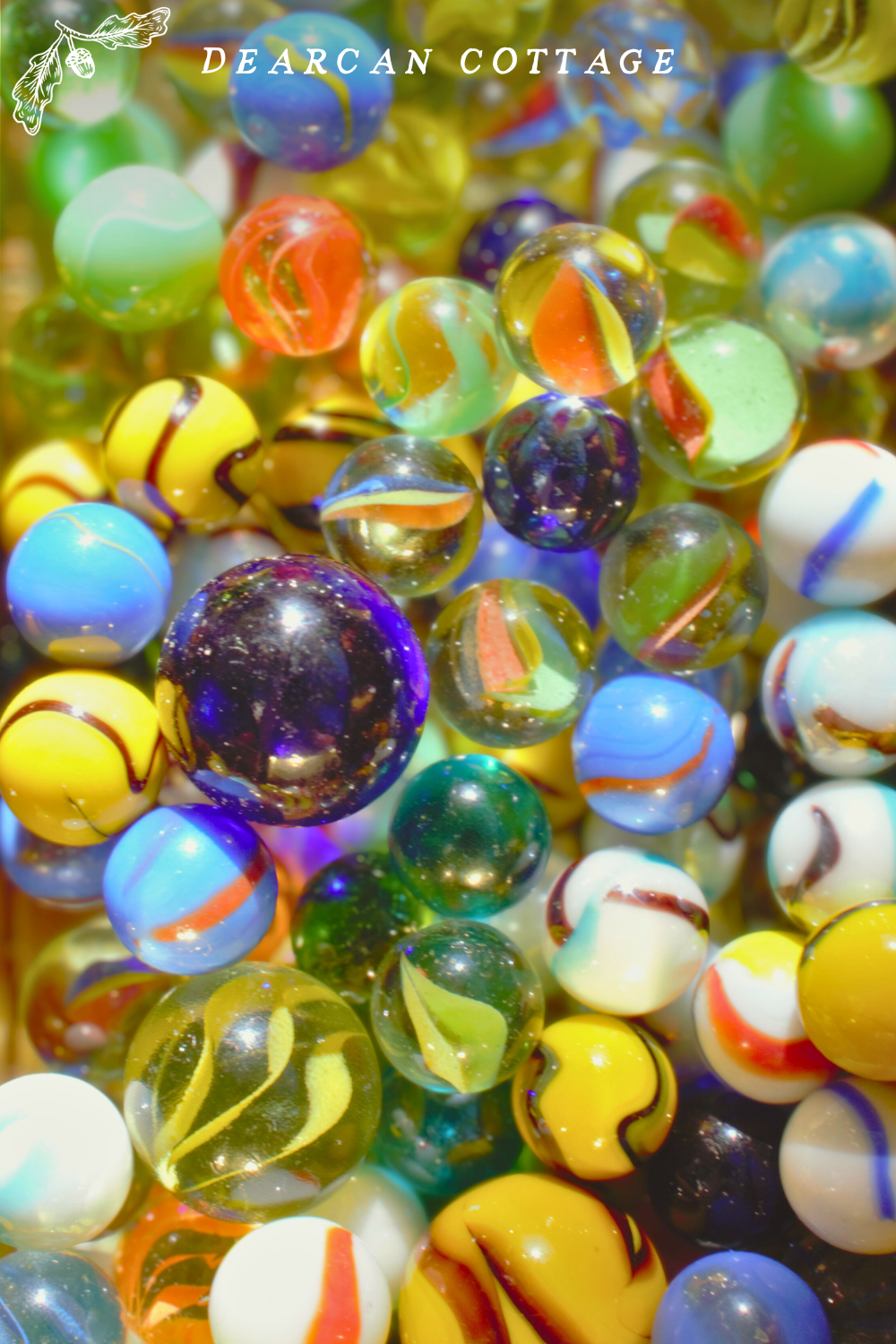 Marbles in a tin