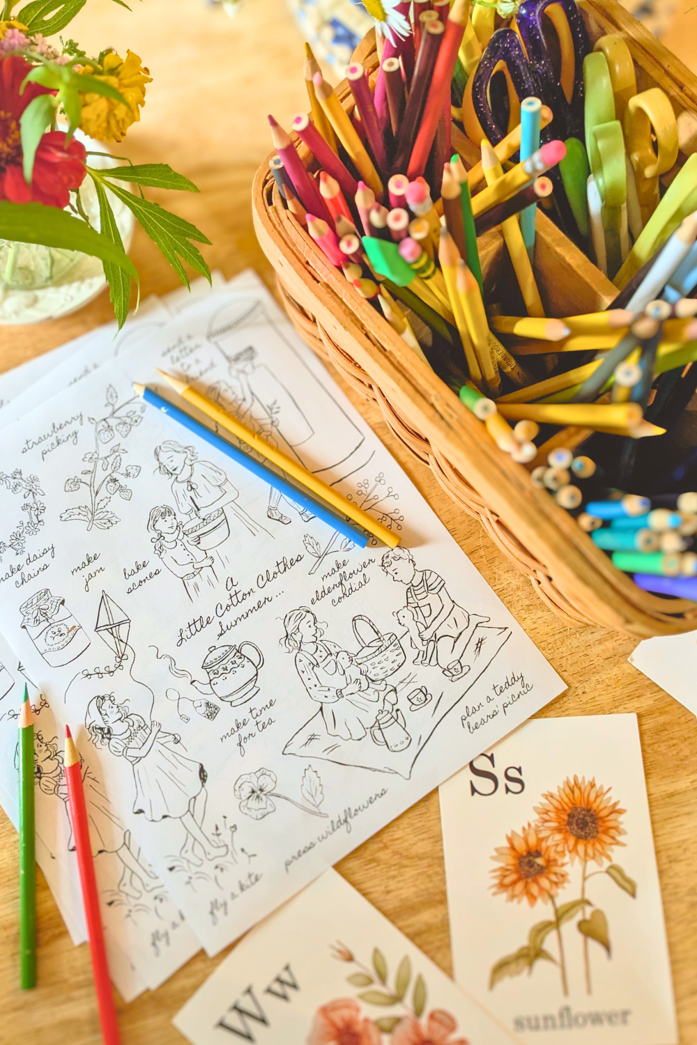 Free Cottagecore Coloring Pages for a Slow & Creative Afternoon